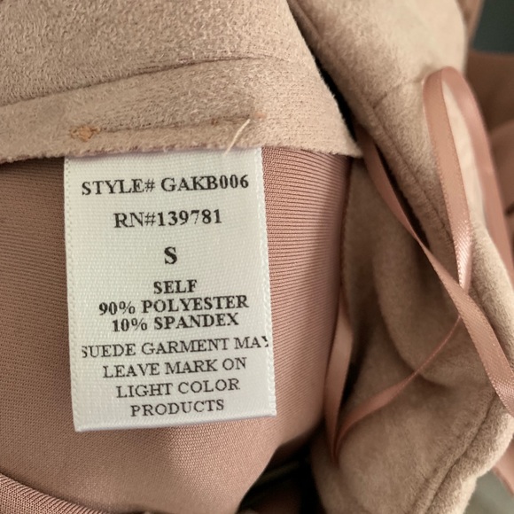 lavender vegan suede ruffle pencil skirt - Picture 6 of 6